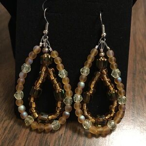 Elegant Beaded Teardrop Earrings